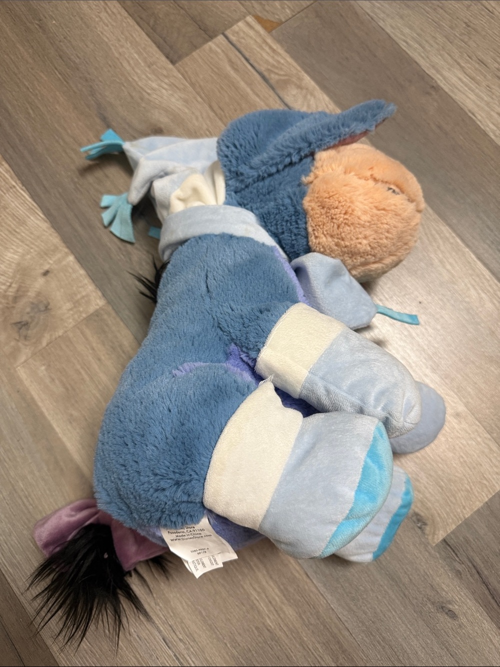 Disney Eeyore Plush Lovey in Blue and Cream